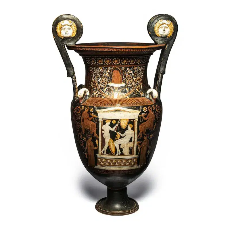 Apulian red-figure volute-krater photographed from multiple angles